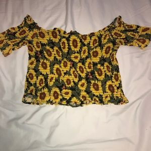 Sunflower crop top